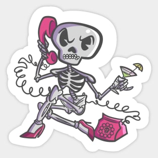 Lady skeleton Sticker